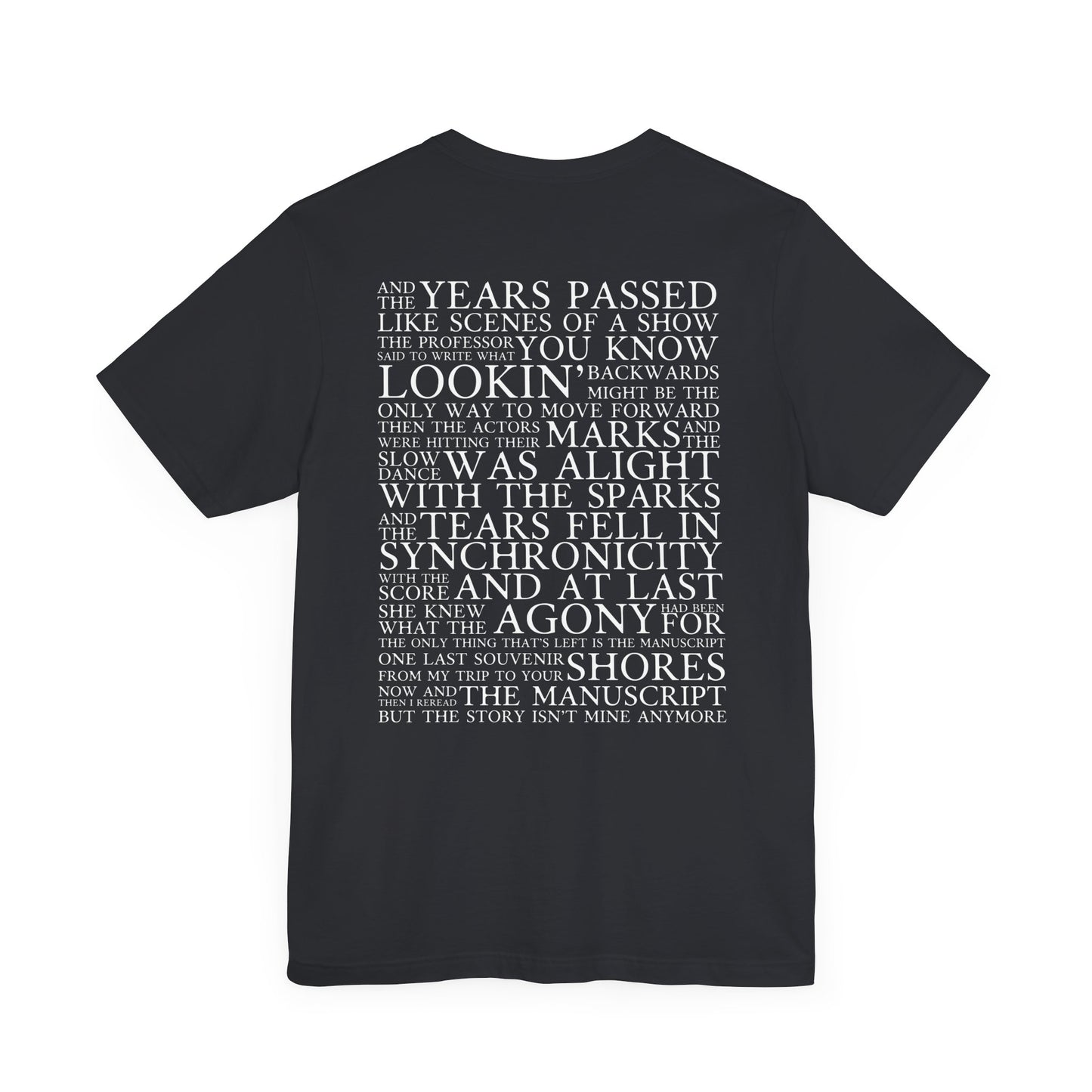 The Manuscript (lyrics on back) Tshirt