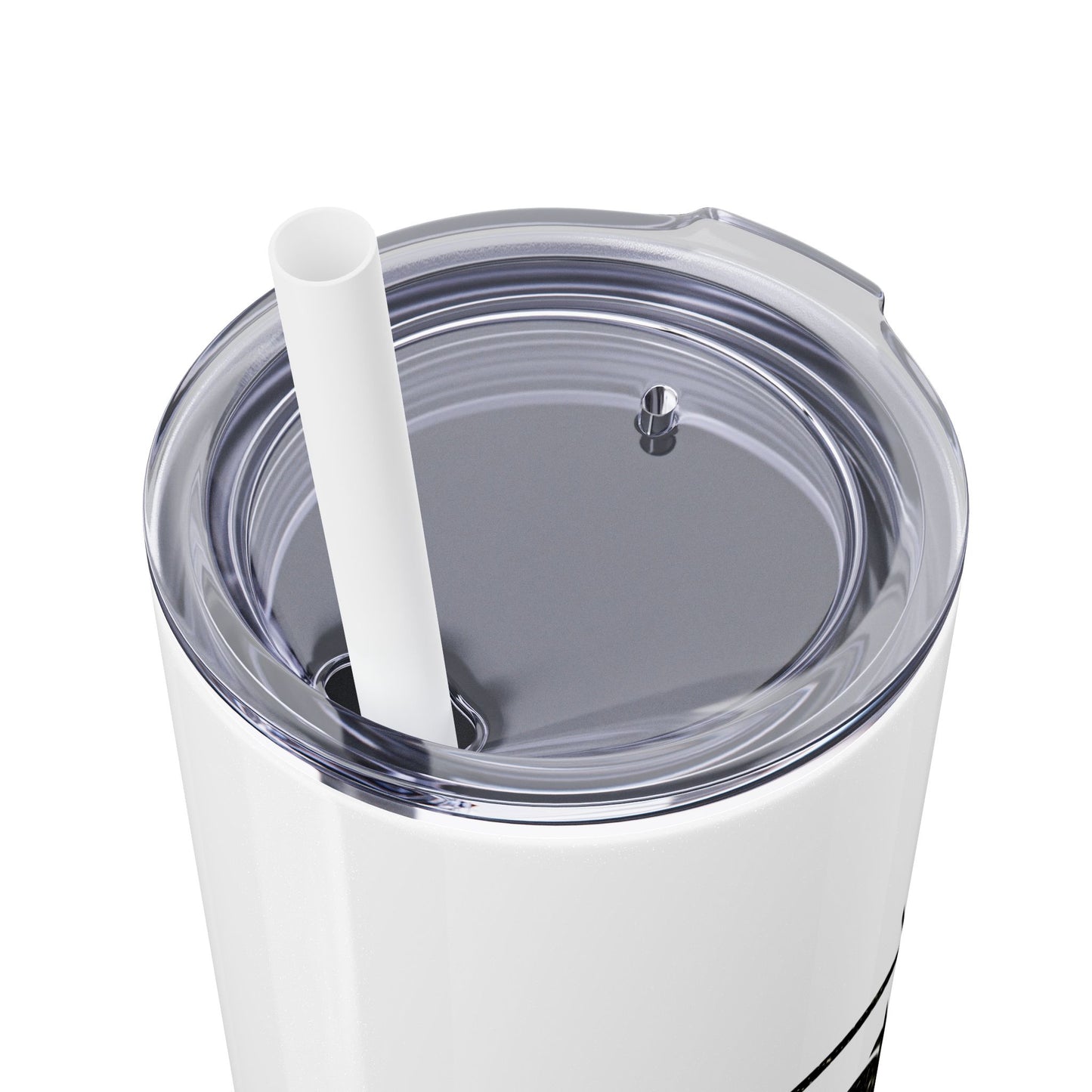 Rose Blush Logo Design Skinny Tumbler with Straw