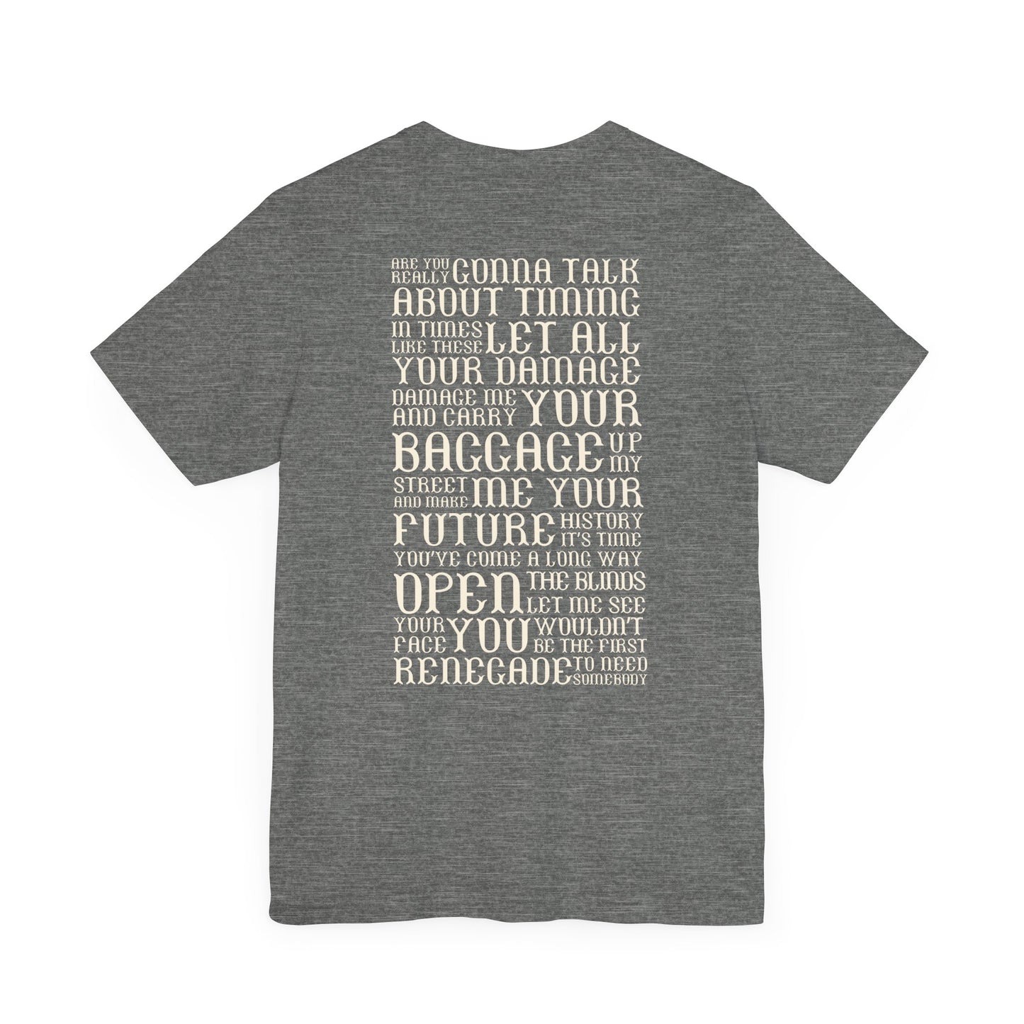 Renegade (lyrics on back) tshirt