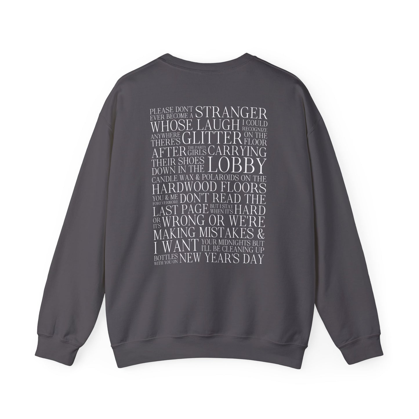 New Years Day (lyrics on back) Crewneck Sweatshirt