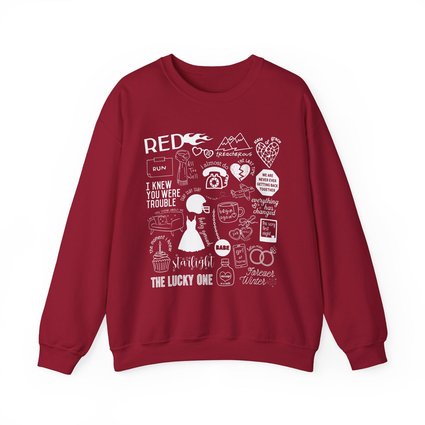 Red Collage Crewneck Sweatshirt