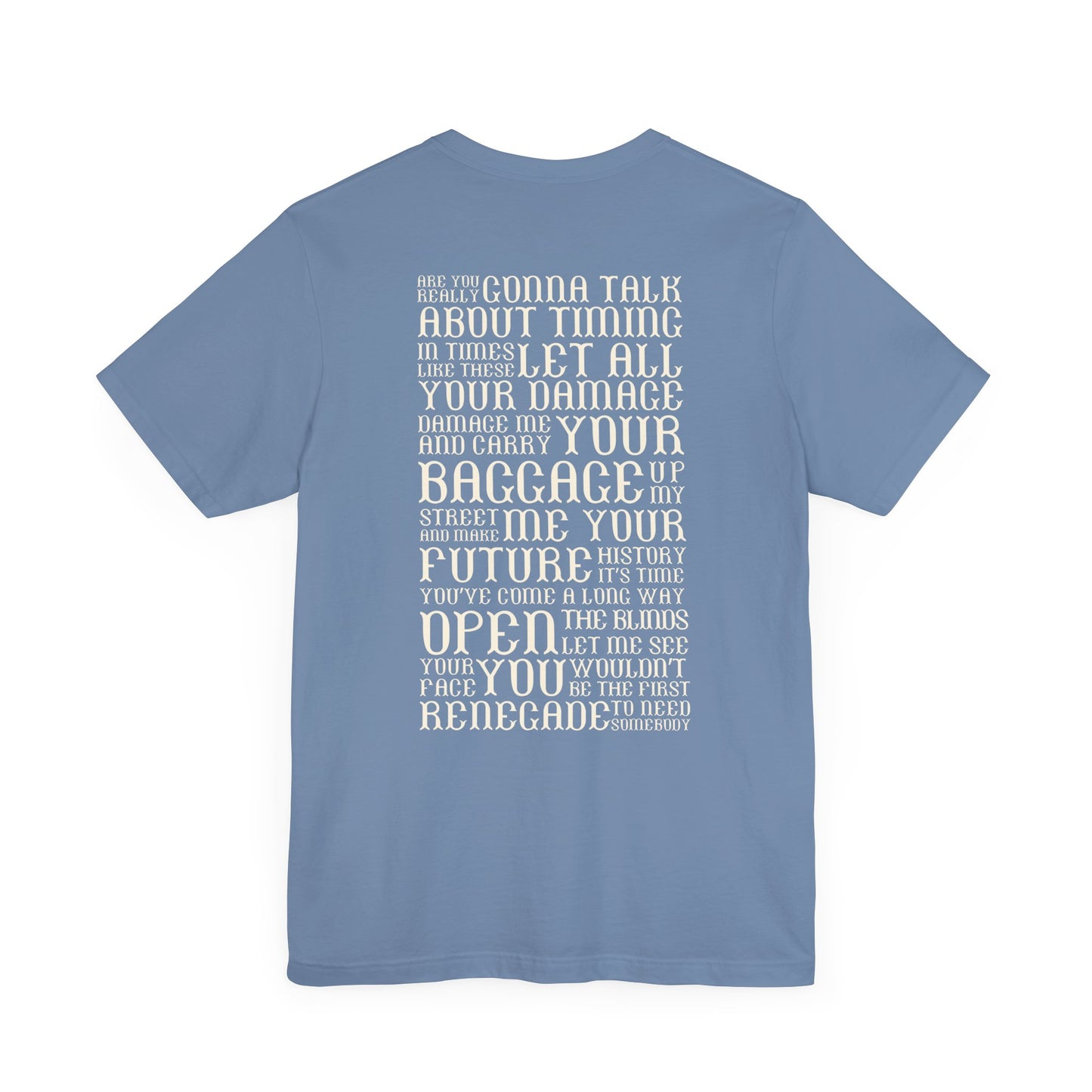 Renegade (lyrics on back) tshirt