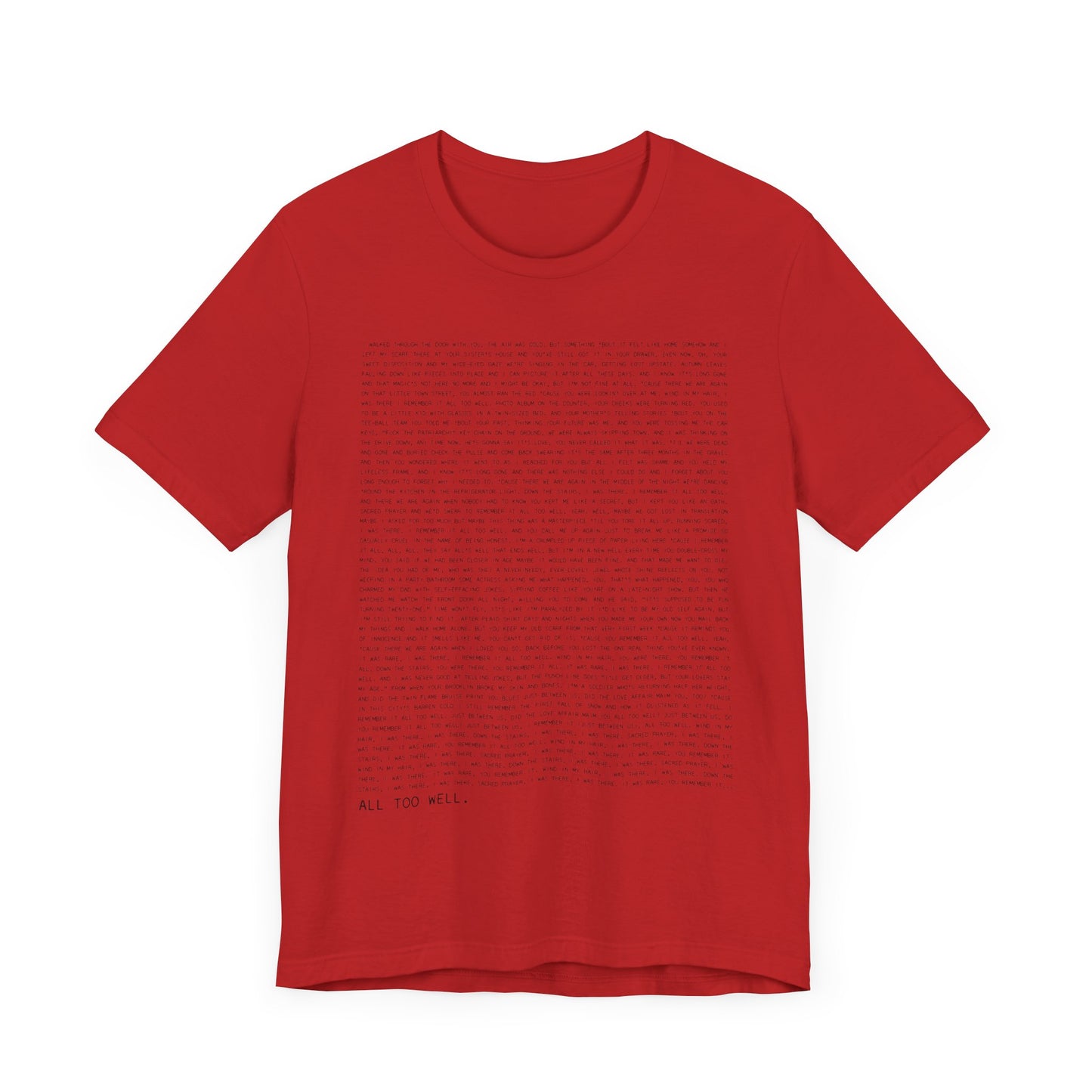 All Too Well 10 Minute Version Tshirt