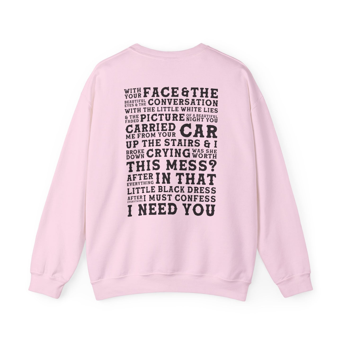 The Other Side Of The Door (lyrics on back) Crewneck Sweatshirt