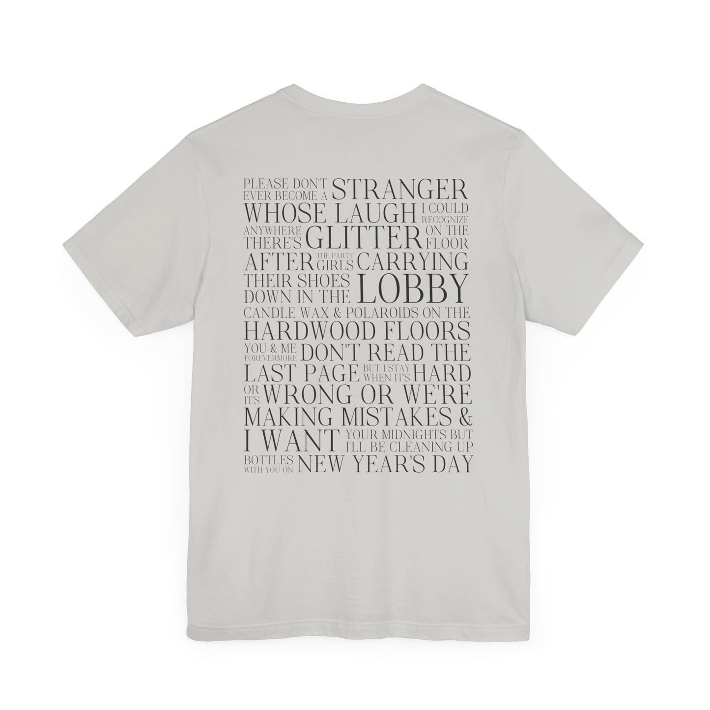 New Years Day (lyrics on back) Tshirt
