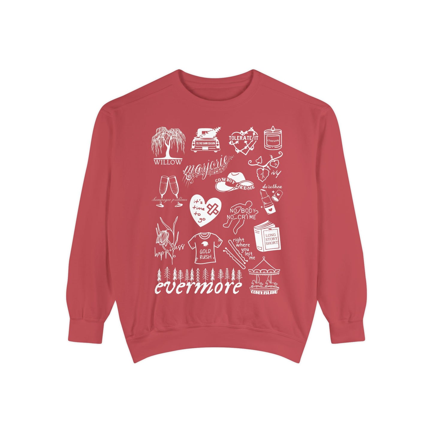 evermore collage comfort colors sweatshirt