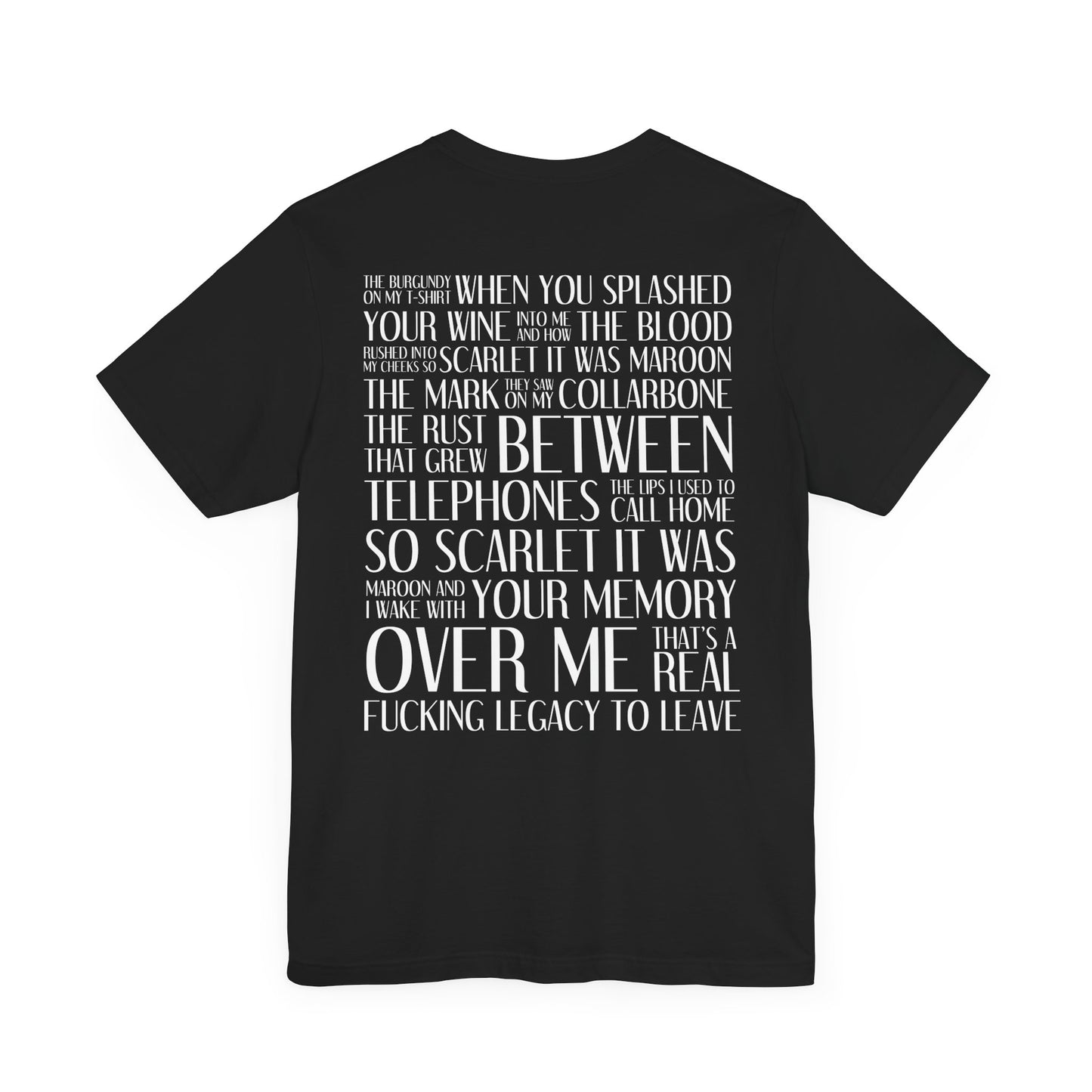 Maroon (lyrics on back) Tshirt