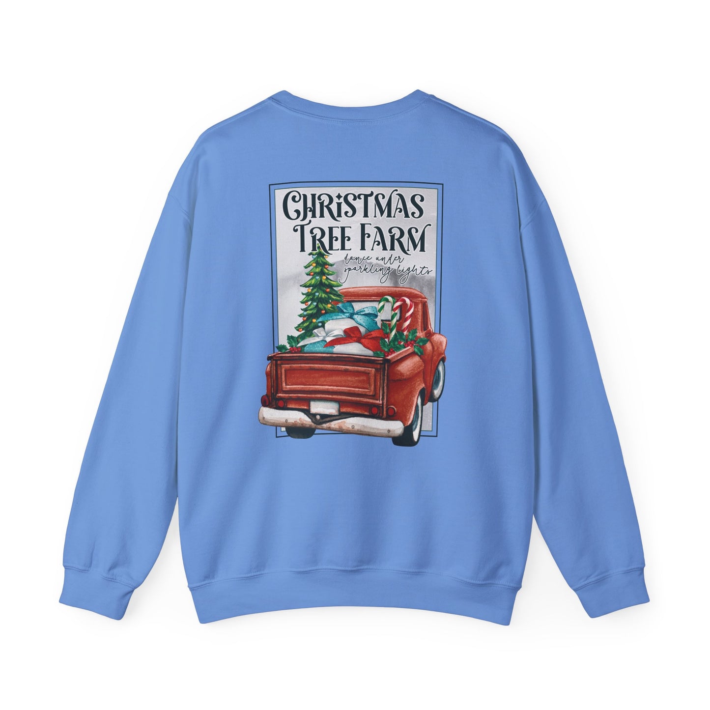 Christmas Tree Farm Crewneck Sweater (image on back)