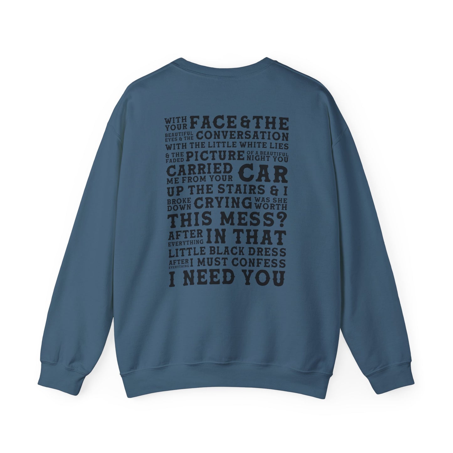 The Other Side Of The Door (lyrics on back) Crewneck Sweatshirt