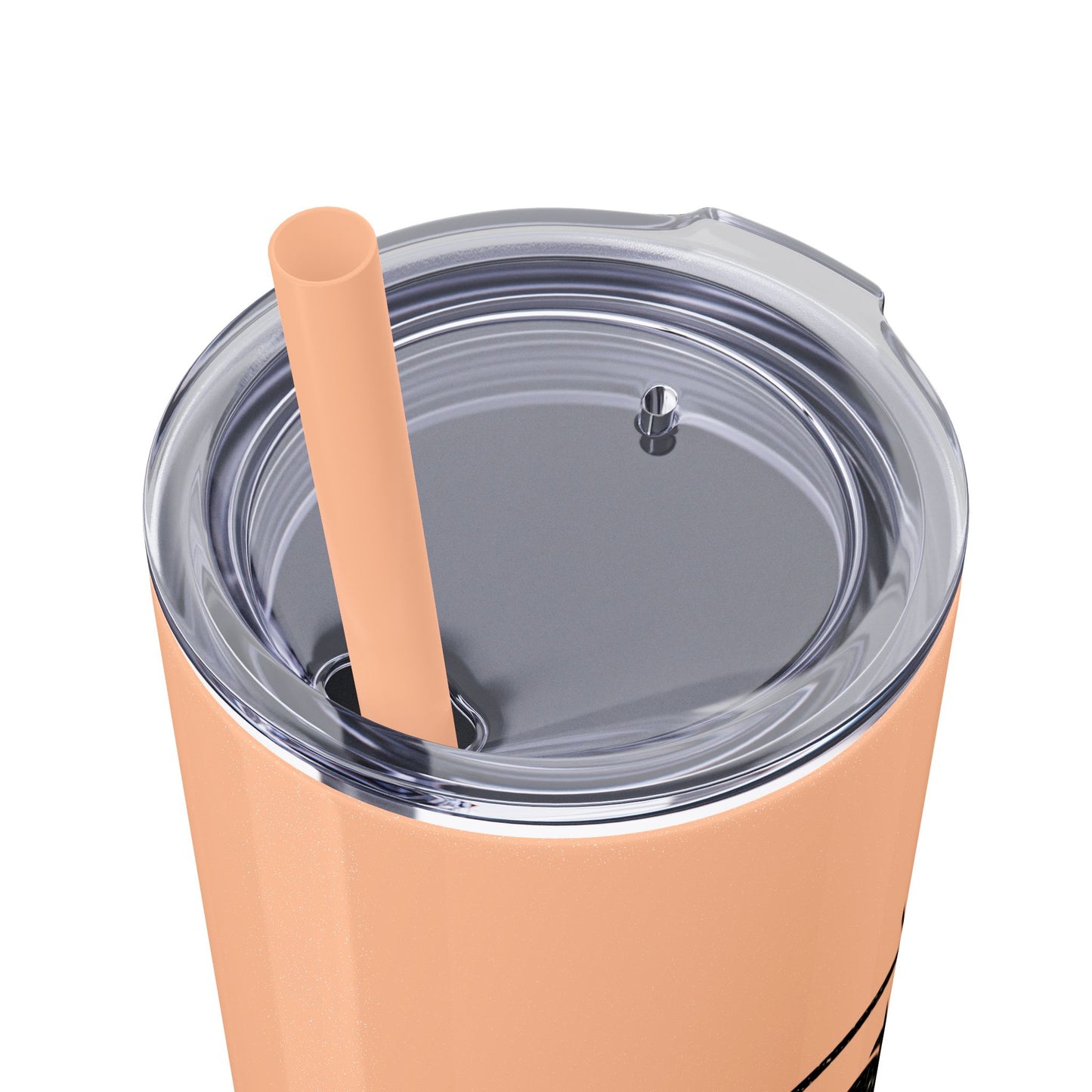 Rose Blush Logo Design Skinny Tumbler with Straw