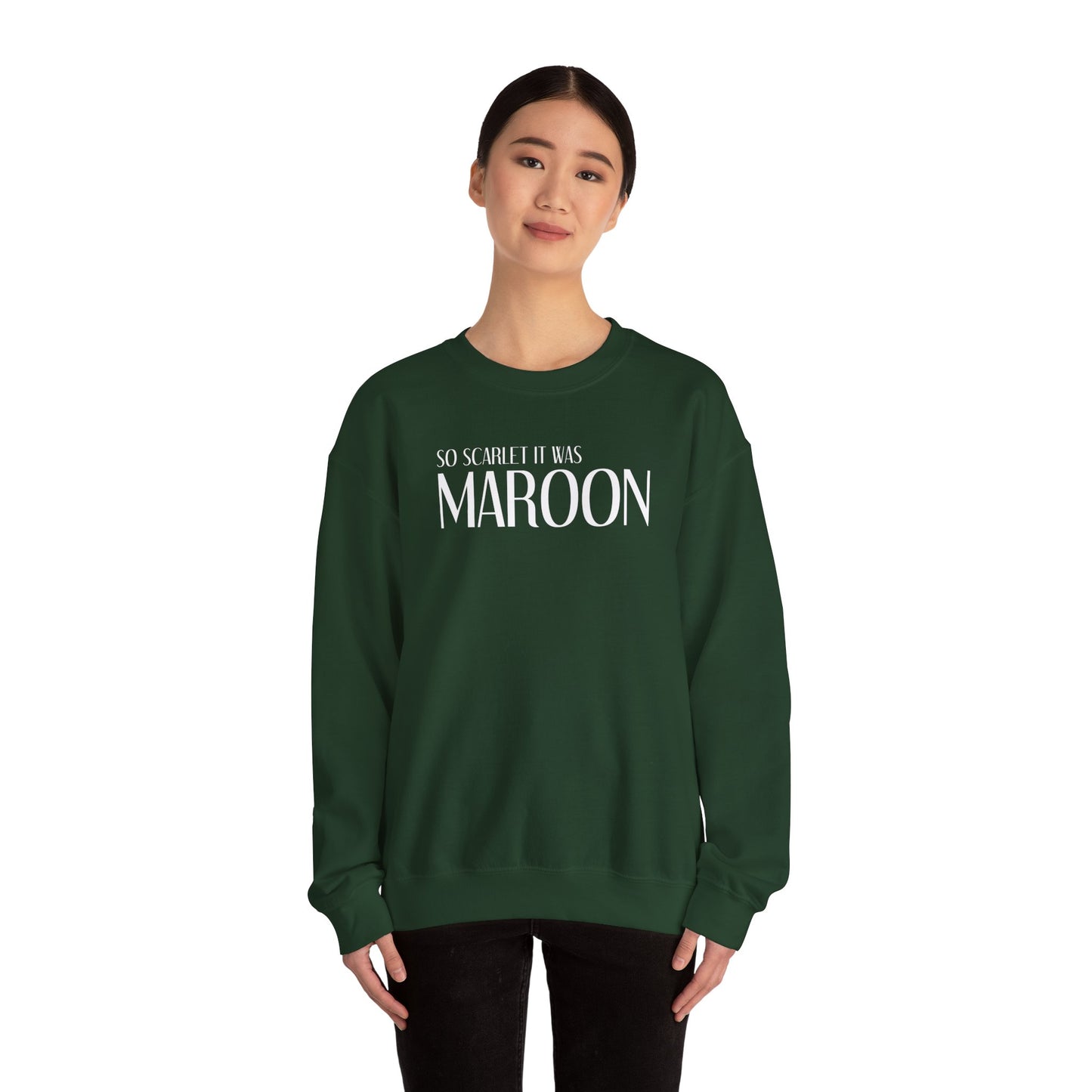 Maroon (lyrics on back, clean version) Crewneck Sweatshirt
