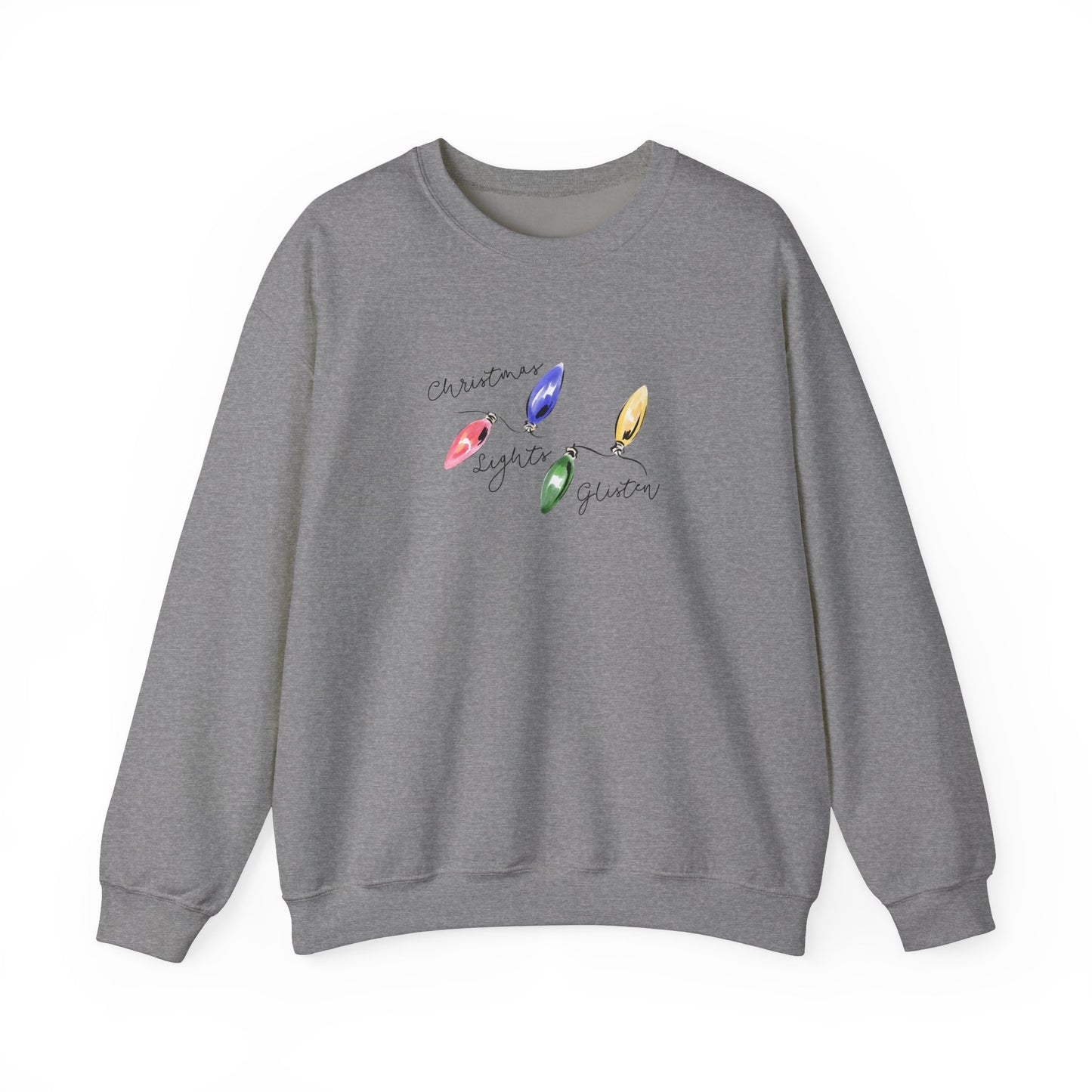 Christmas Lights Glisten Crewneck Sweatshirt