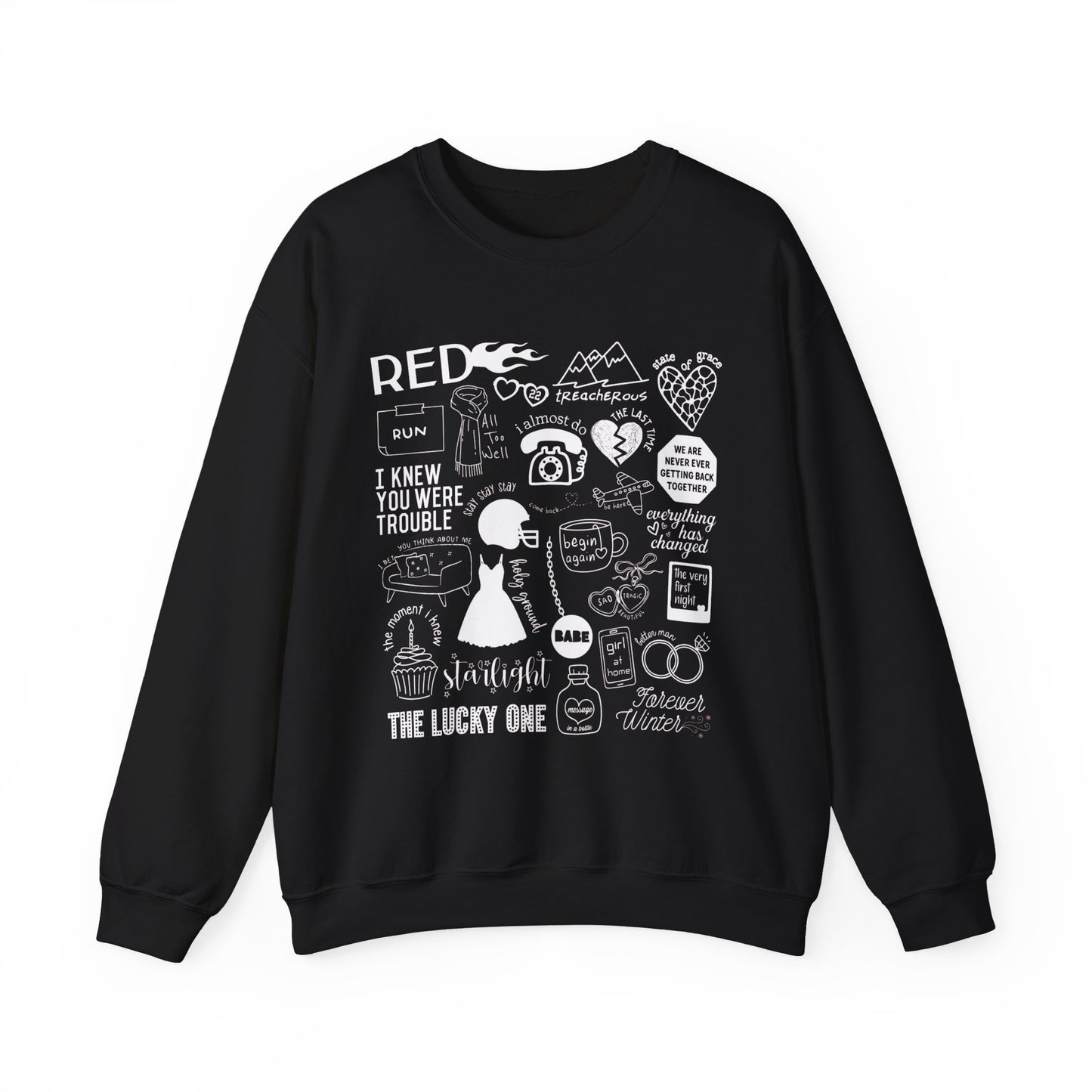 Red Collage Crewneck Sweatshirt