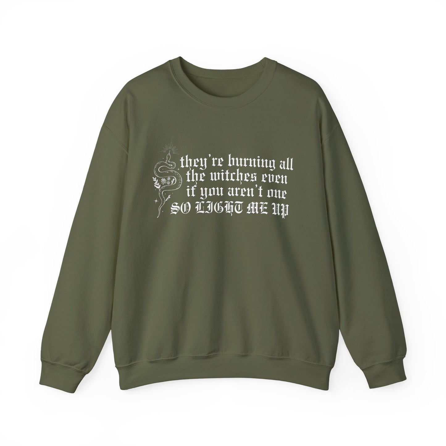 Burning All The Witches, Light Me Up Crewneck Sweatshirt
