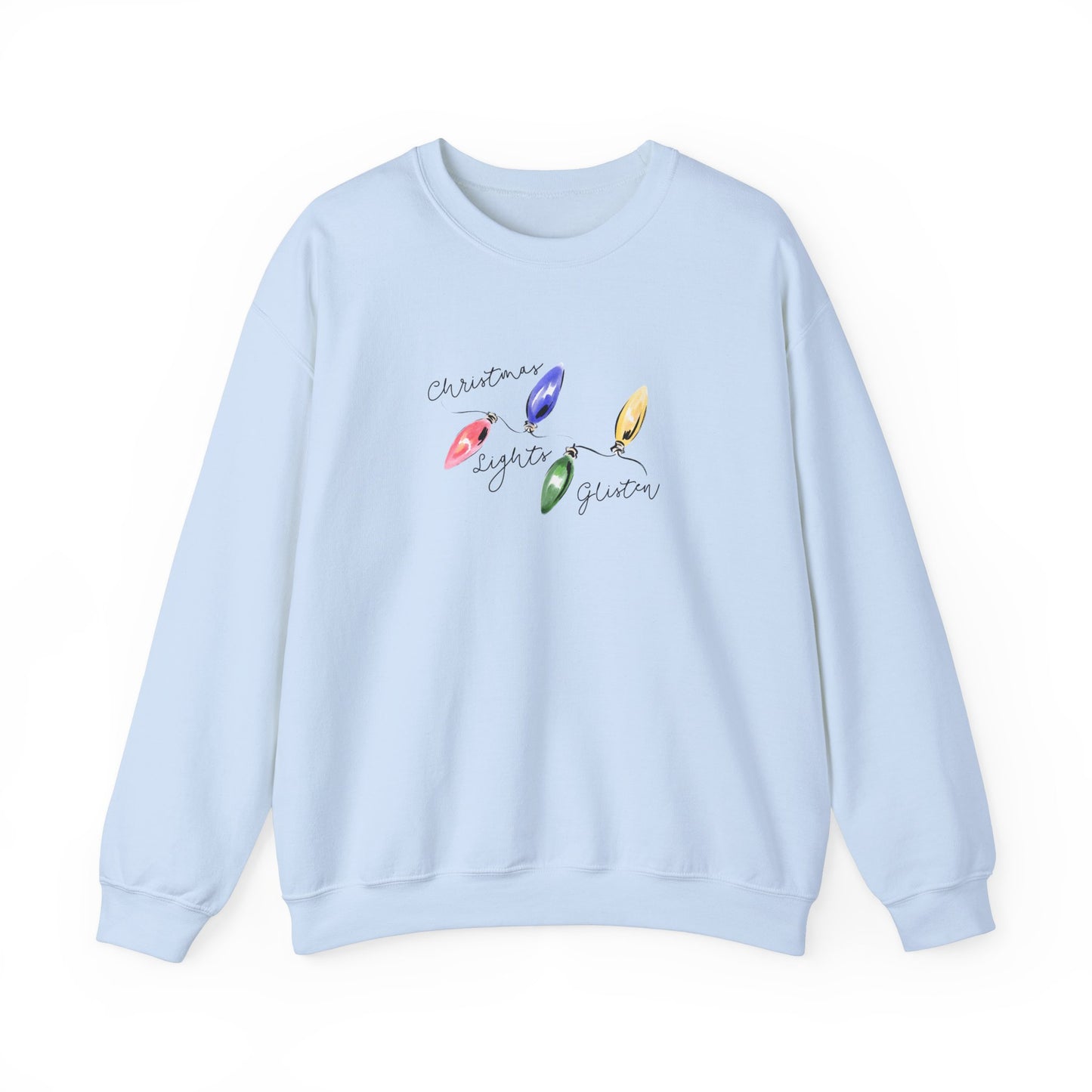 Christmas Lights Glisten Crewneck Sweatshirt