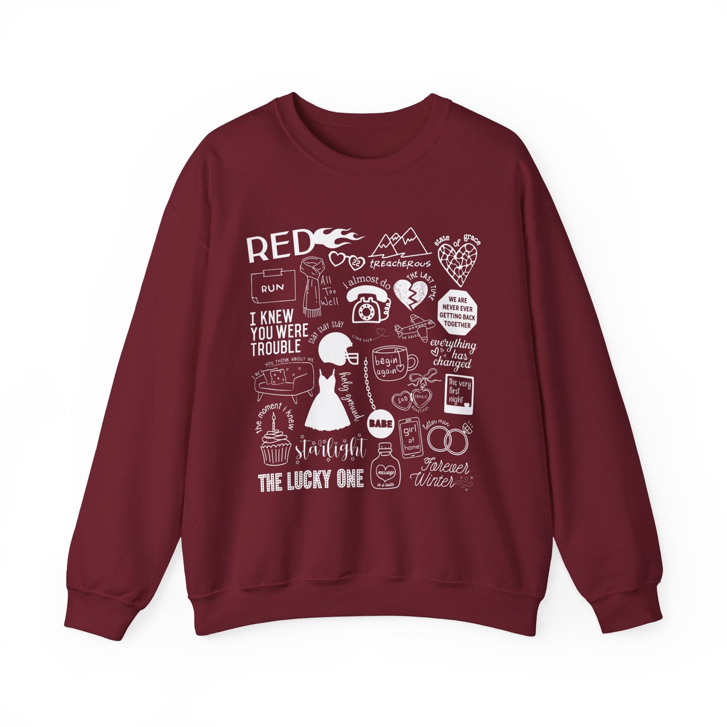 Red Collage Crewneck Sweatshirt