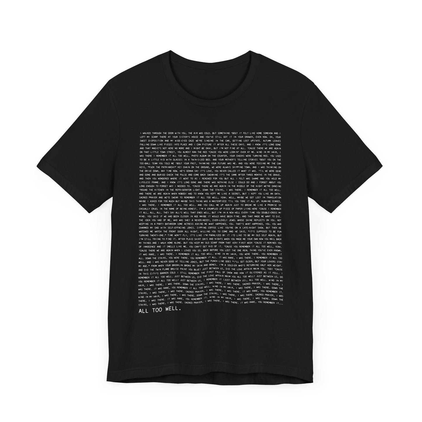 All Too Well 10 Minute Version Tshirt