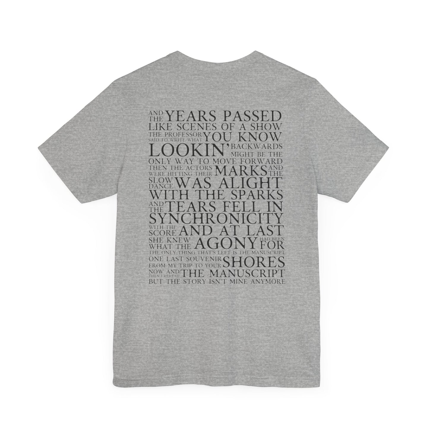The Manuscript (lyrics on back) Tshirt