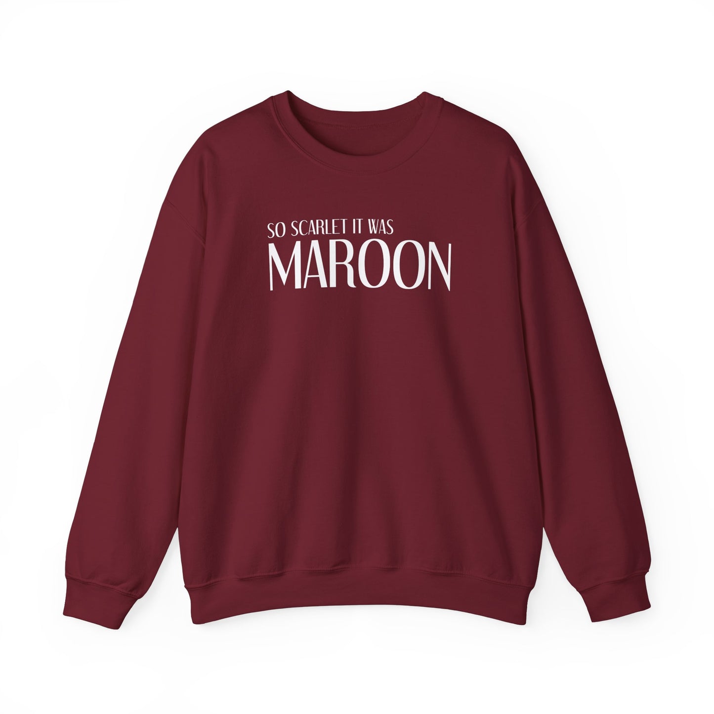 Maroon (lyrics on back, clean version) Crewneck Sweatshirt