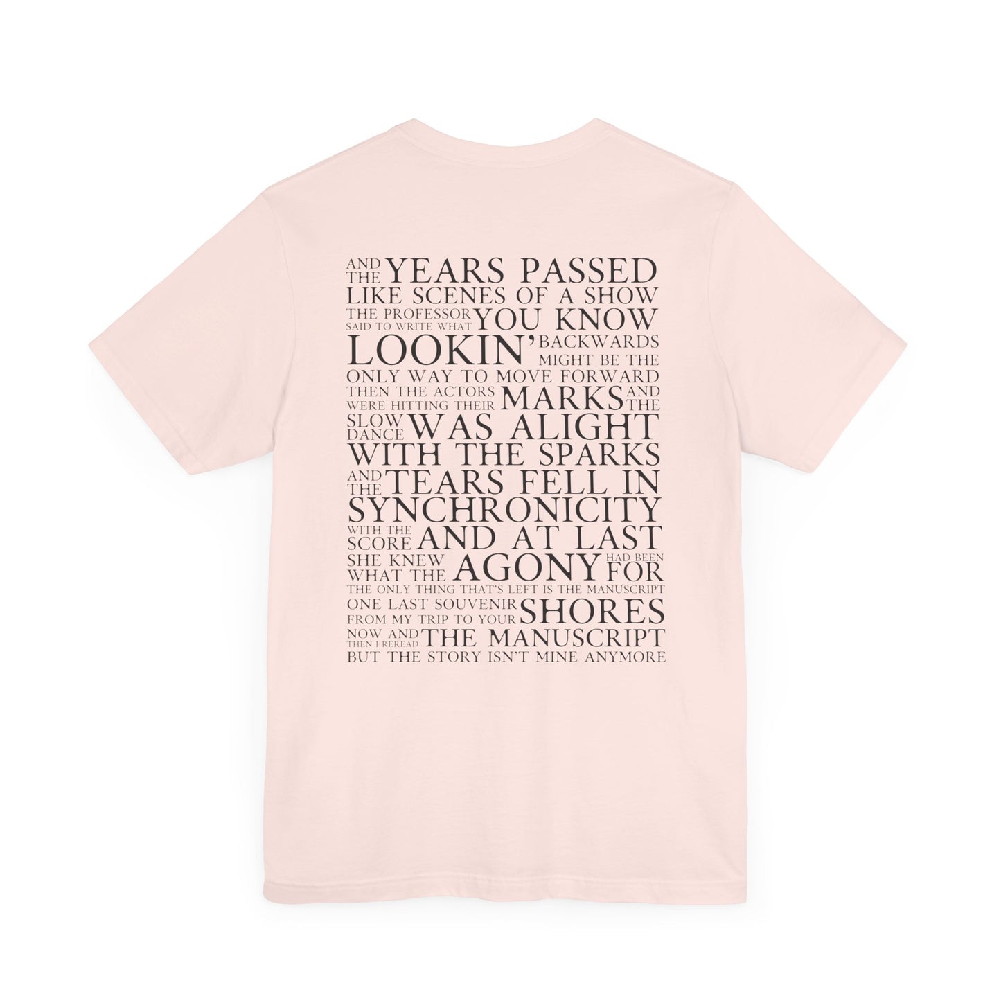 The Manuscript (lyrics on back) Tshirt