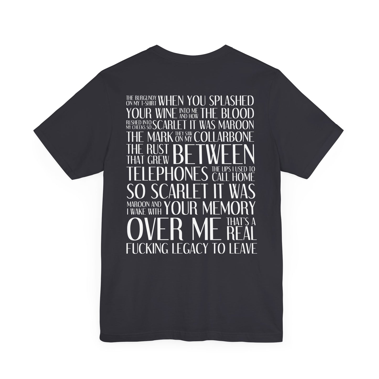 Maroon (lyrics on back) Tshirt