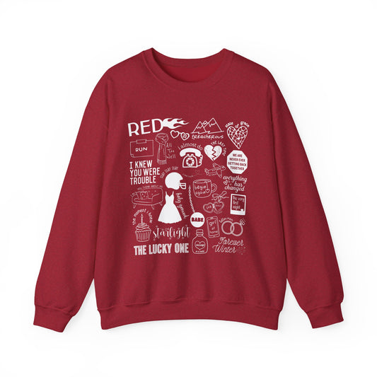Red Collage Crewneck Sweatshirt