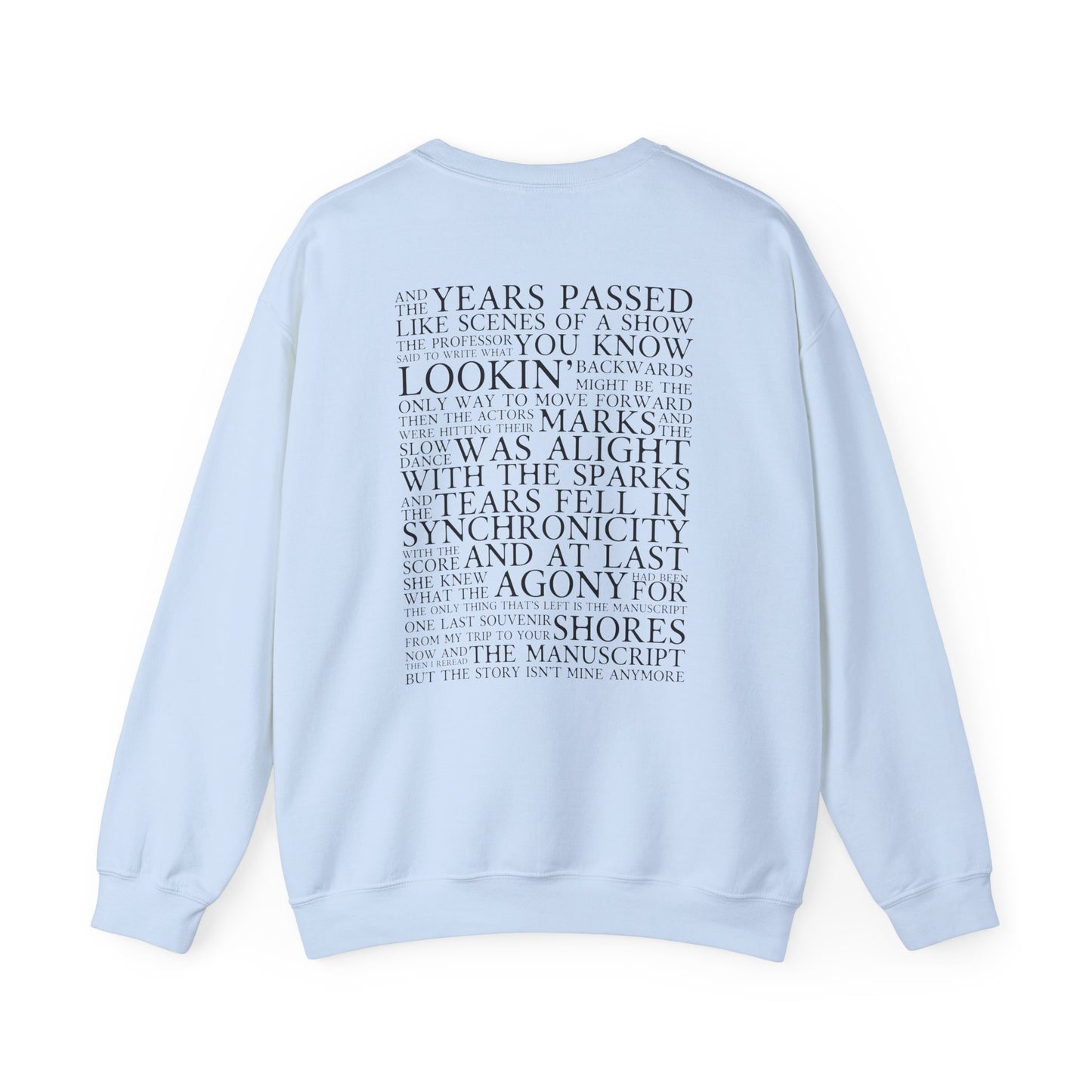 The Manuscript (lyrics on back) Crewneck Sweatshirt