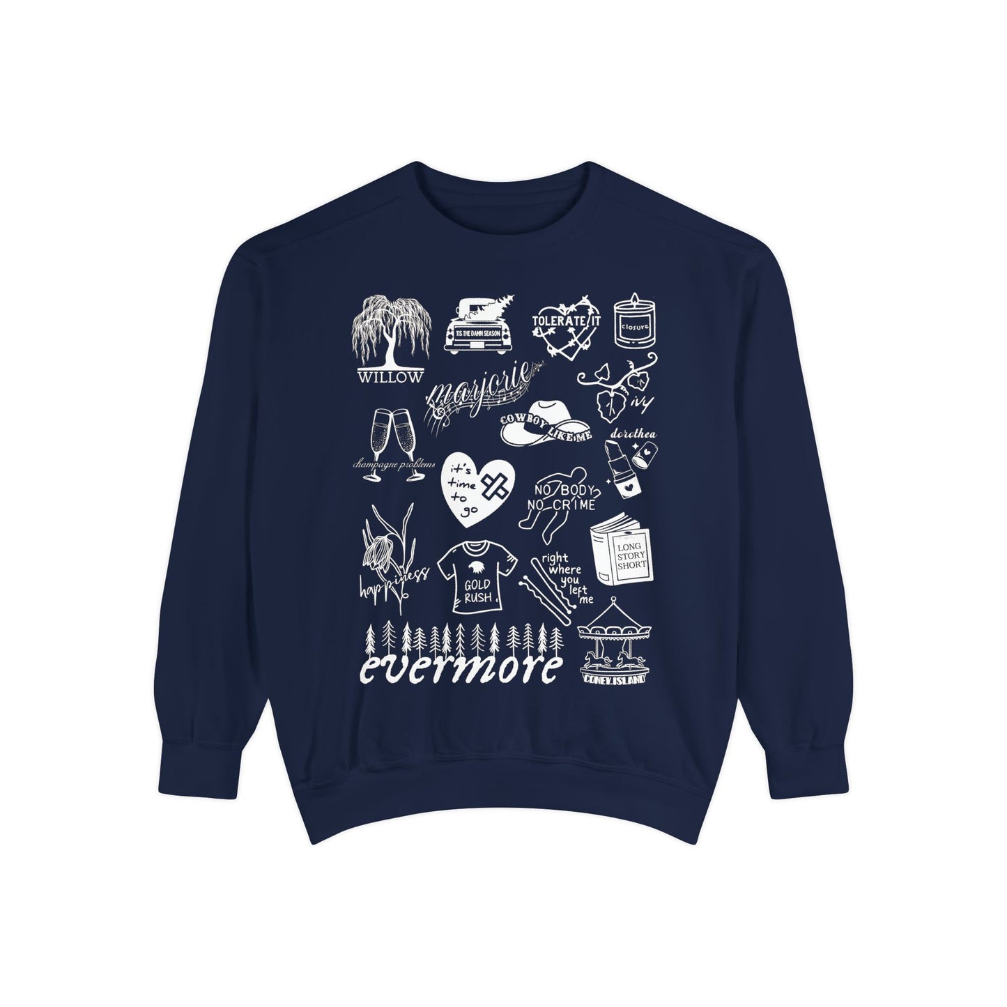 evermore collage comfort colors sweatshirt