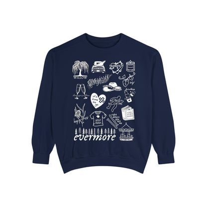 evermore collage comfort colors sweatshirt