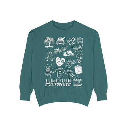 evermore collage comfort colors sweatshirt