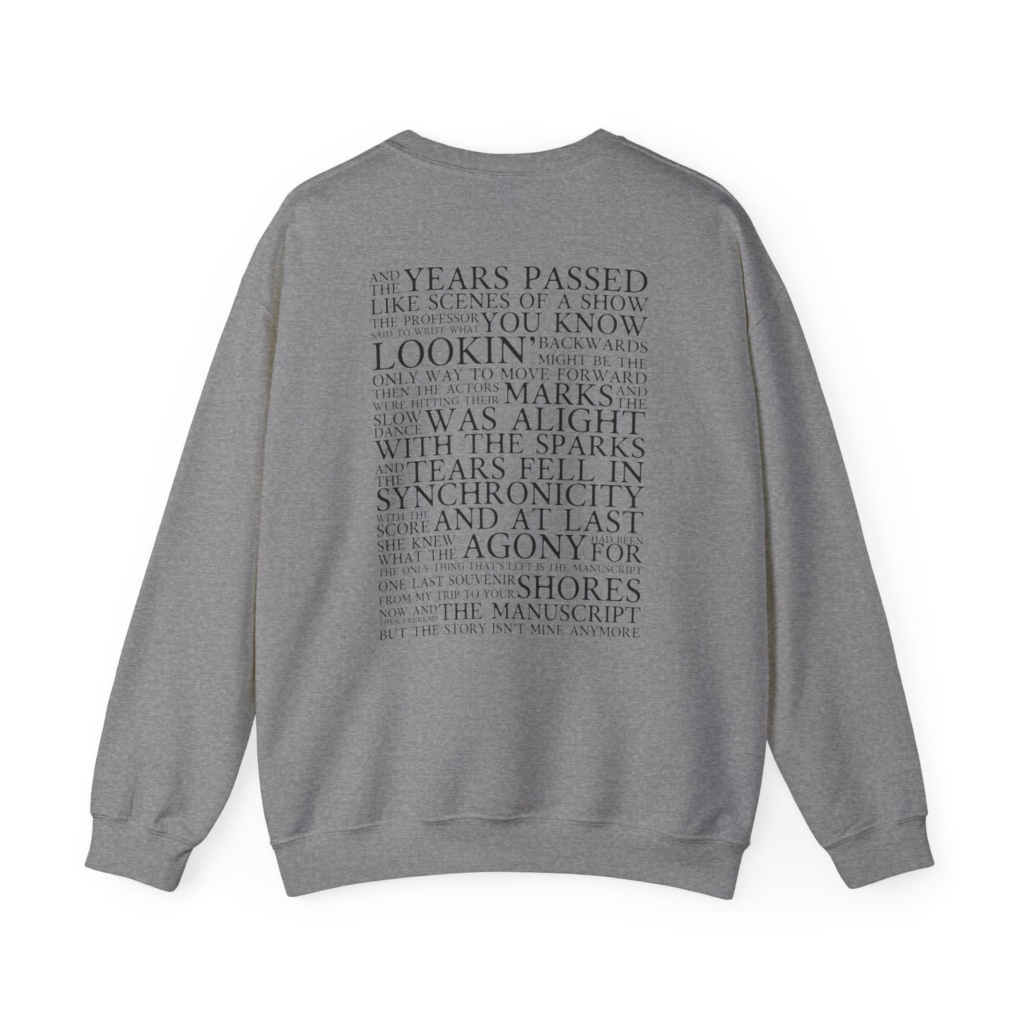 The Manuscript (lyrics on back) Crewneck Sweatshirt