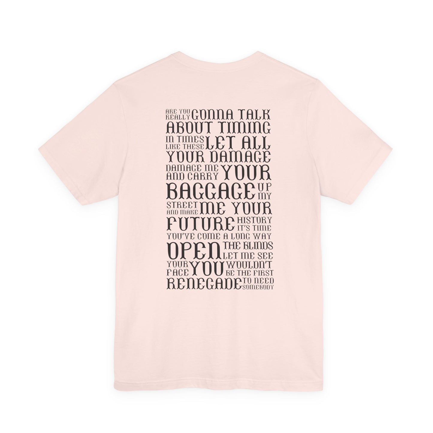 Renegade (lyrics on back) tshirt