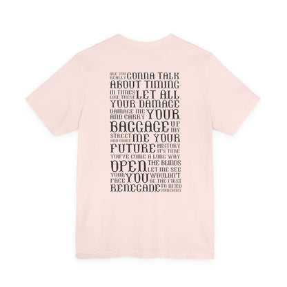 Renegade (lyrics on back) tshirt
