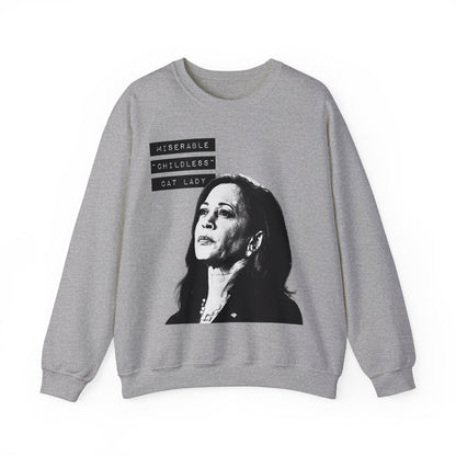 Miserable "Childless" Cat Lady Crewneck Sweatshirt