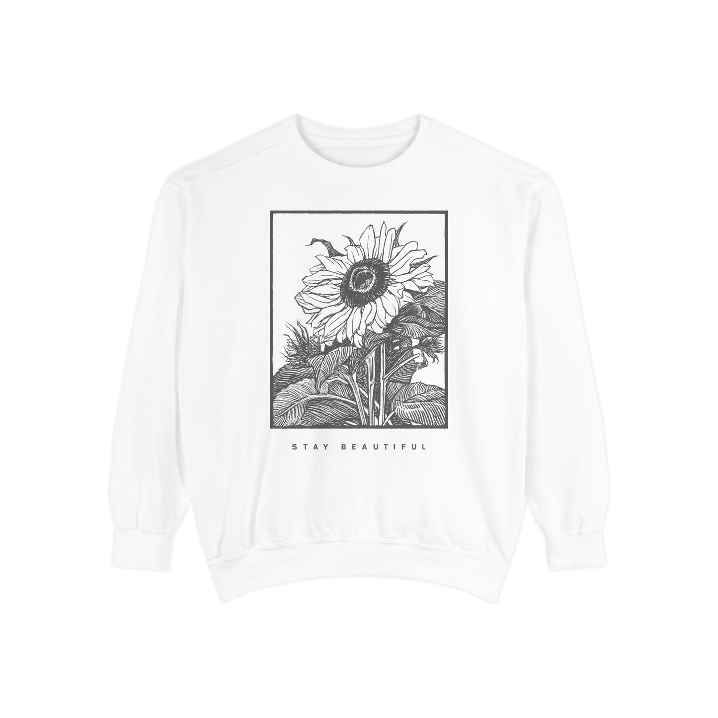 Stay Beautiful Crewneck Sweater Comfort Colors
