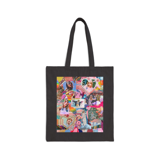 Lover Collage Cotton Canvas Tote Bag