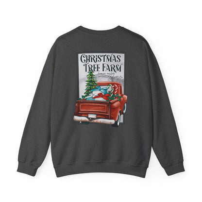 Christmas Tree Farm Crewneck Sweater (image on back)