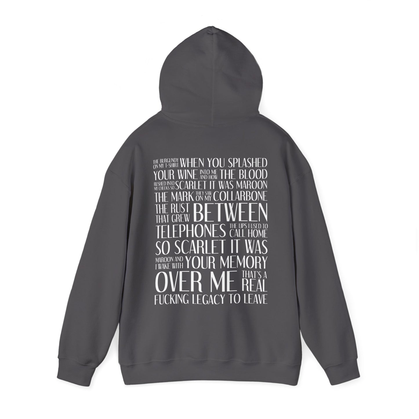 Maroon (lyrics on back) Hoodie