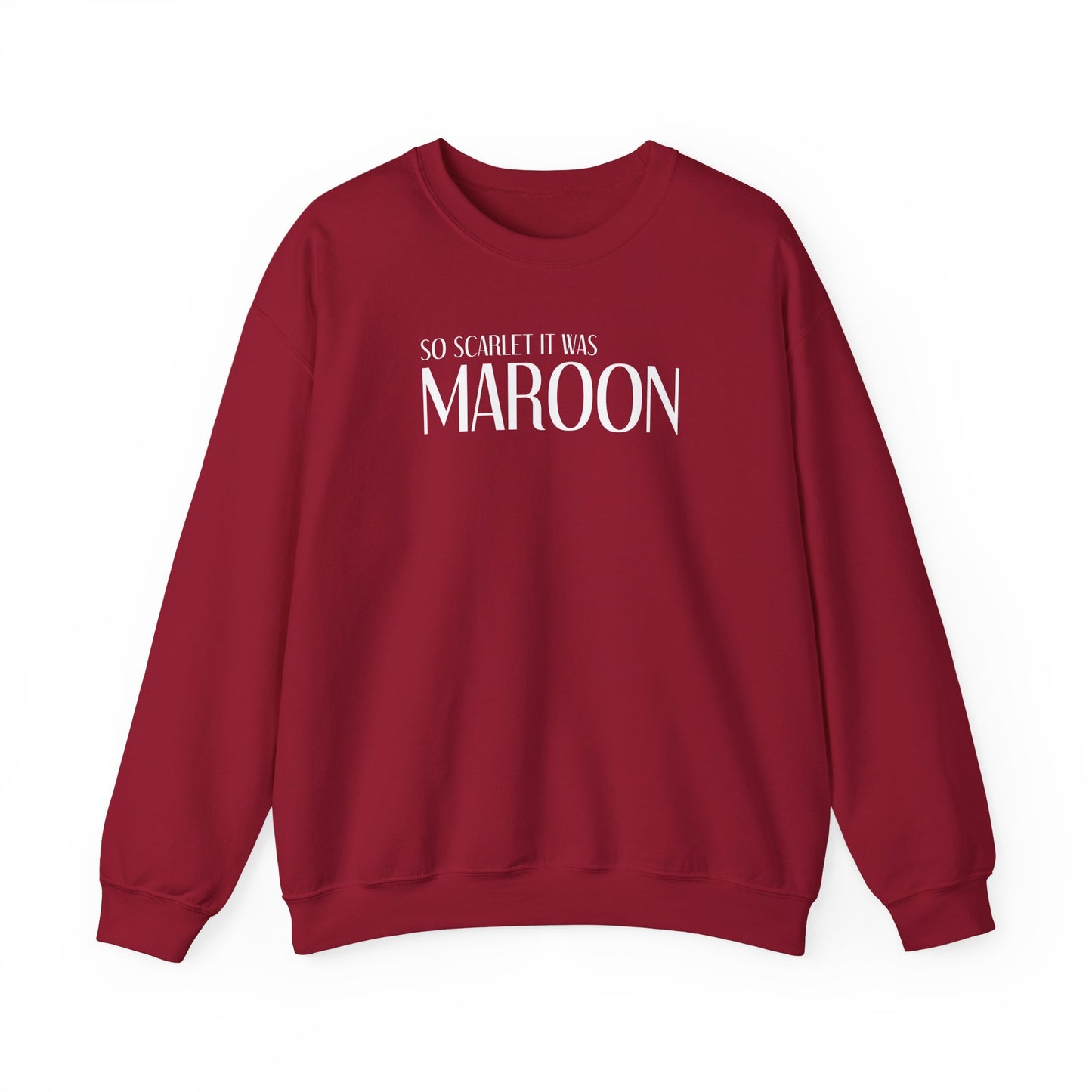 Maroon (lyrics on back, clean version) Crewneck Sweatshirt