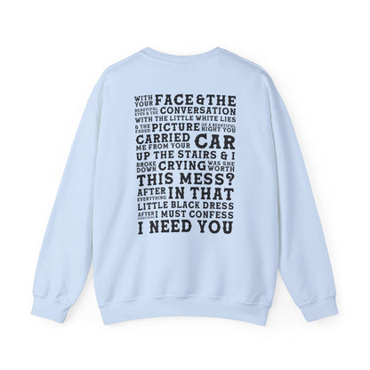 The Other Side Of The Door (lyrics on back) Crewneck Sweatshirt