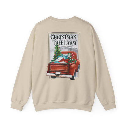 Christmas Tree Farm Crewneck Sweater (image on back)