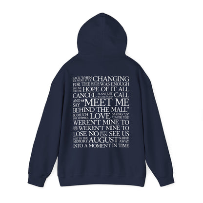 August (lyrics on back) Hoodie