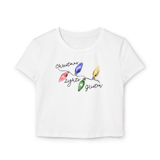 Christmas Lights Glisten Baby Tee