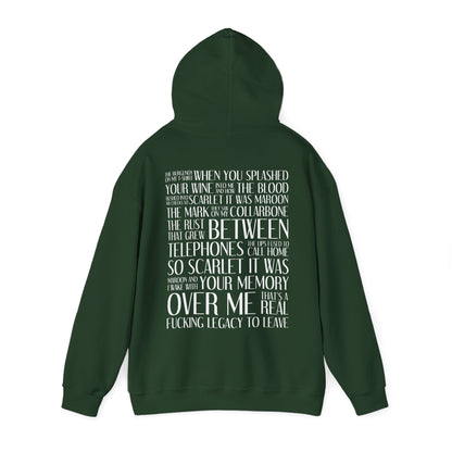 Maroon (lyrics on back) Hoodie