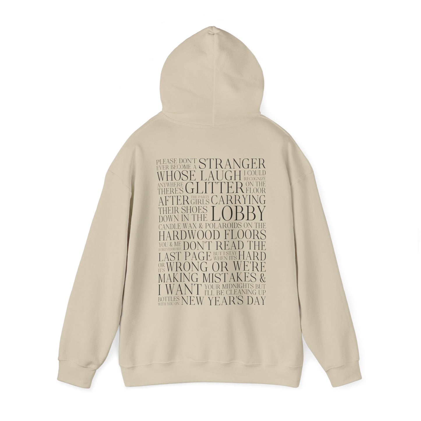 New Years Day (lyrics on back) Hoodie