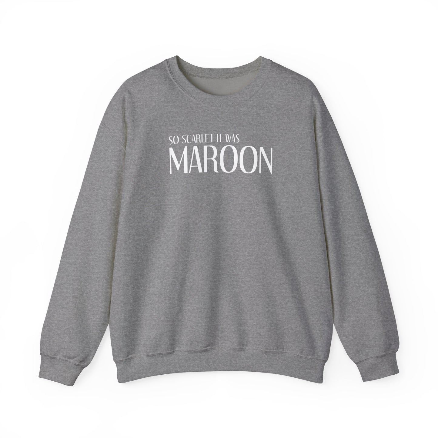 Maroon (lyrics on back, clean version) Crewneck Sweatshirt