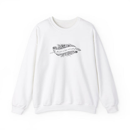 All's Fair in Love and Poetry Crewneck Sweatshirt