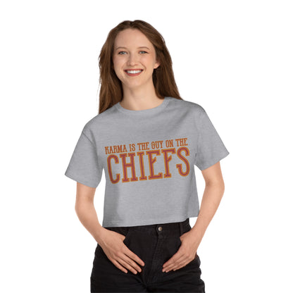 Karma is the Guy on the Chiefs Cropped T-Shirt