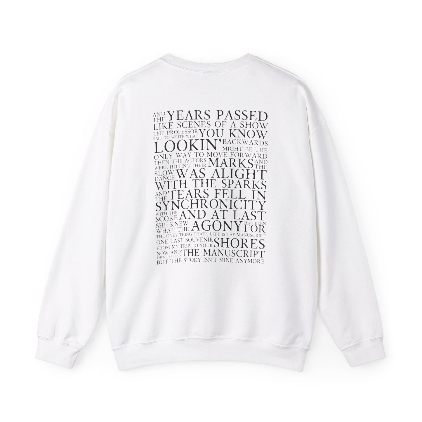 The Manuscript (lyrics on back) Crewneck Sweatshirt