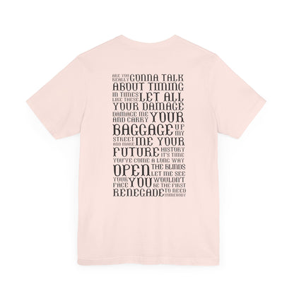 Renegade (lyrics on back) tshirt